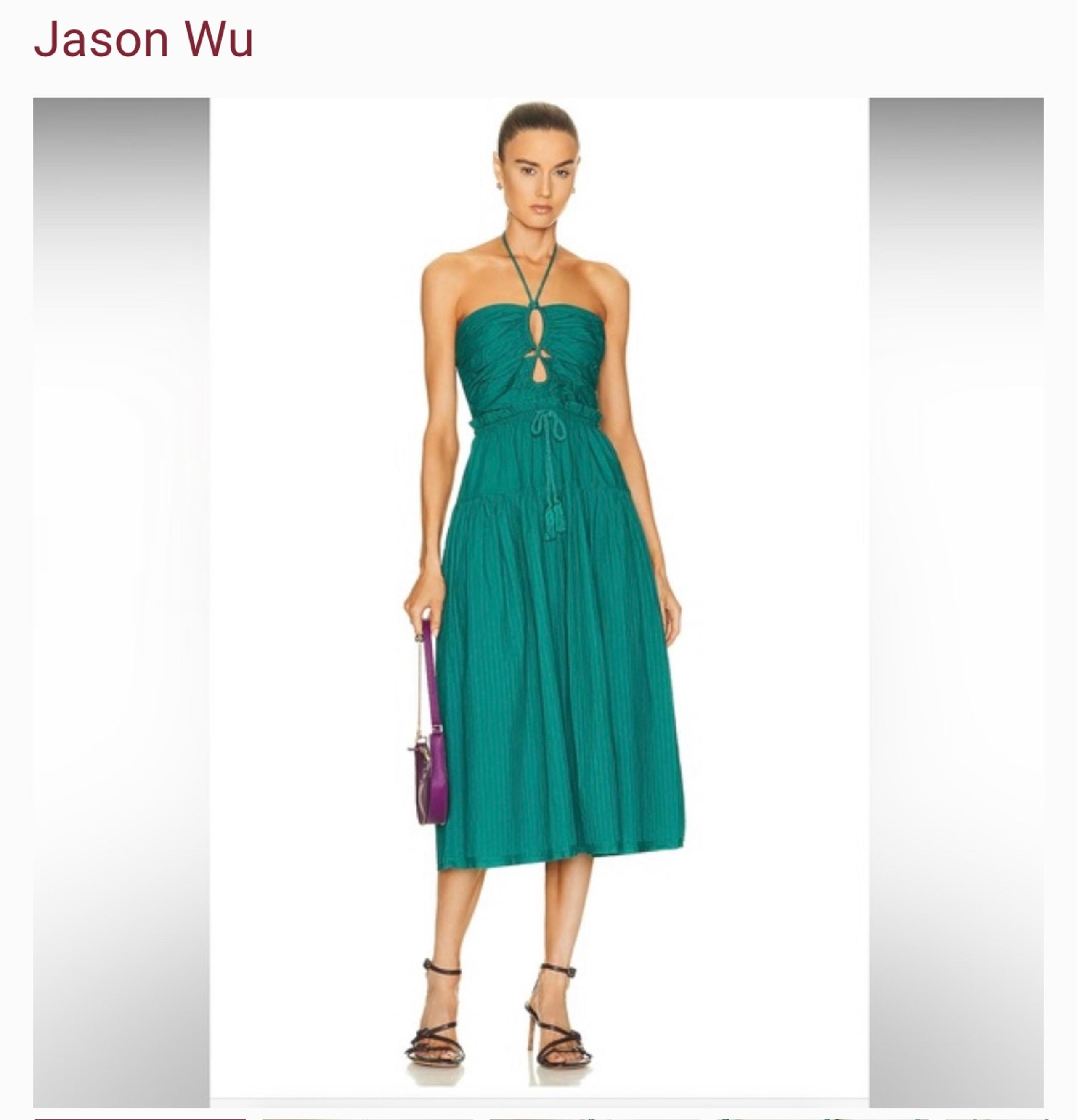 xs midi cotton poplin dress - Jason Wu