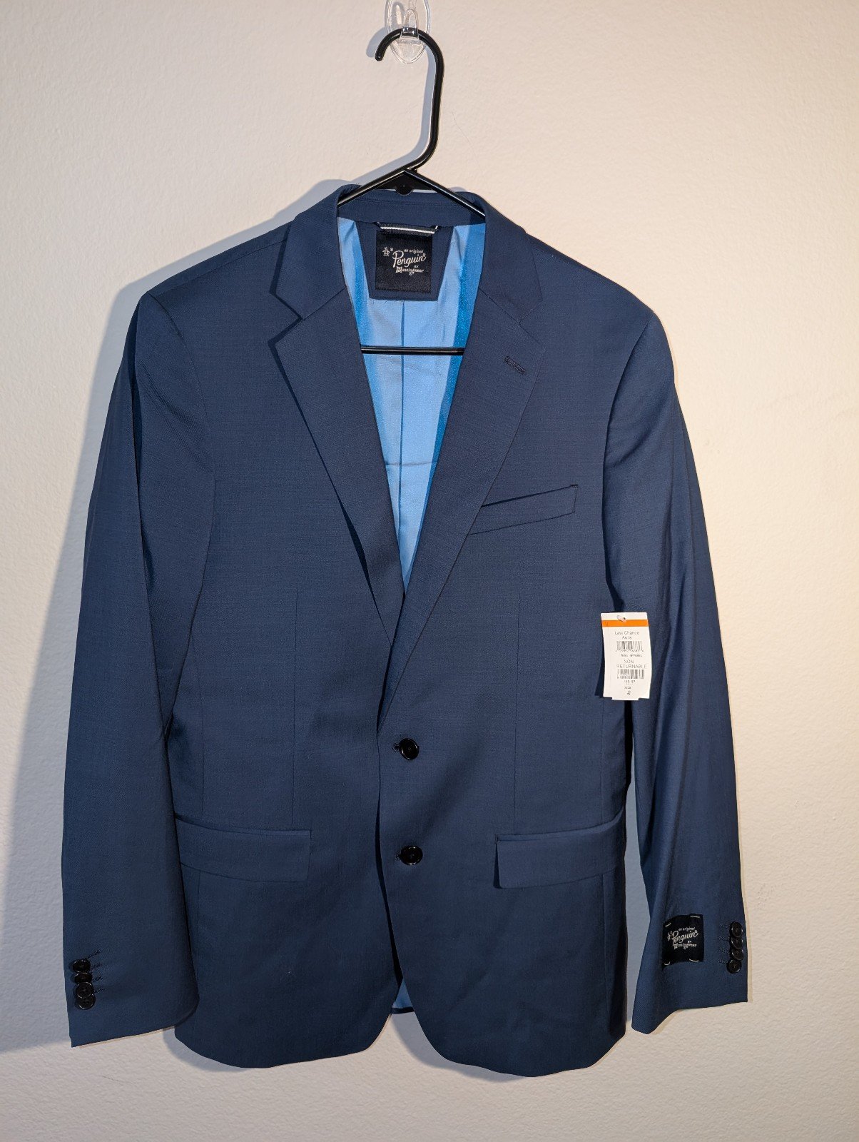 Original penguin Osmans suit jacket blazer sport coat Mens size 40L Blue