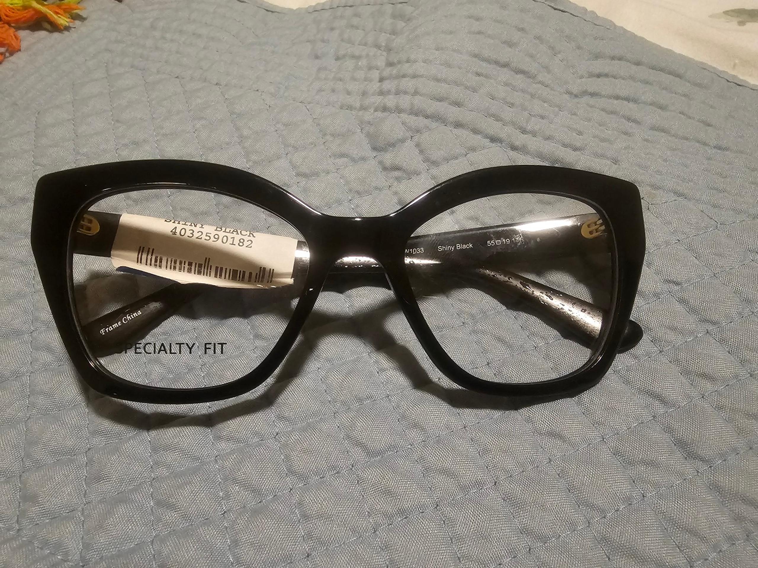 Specialty fit black eyeglasses