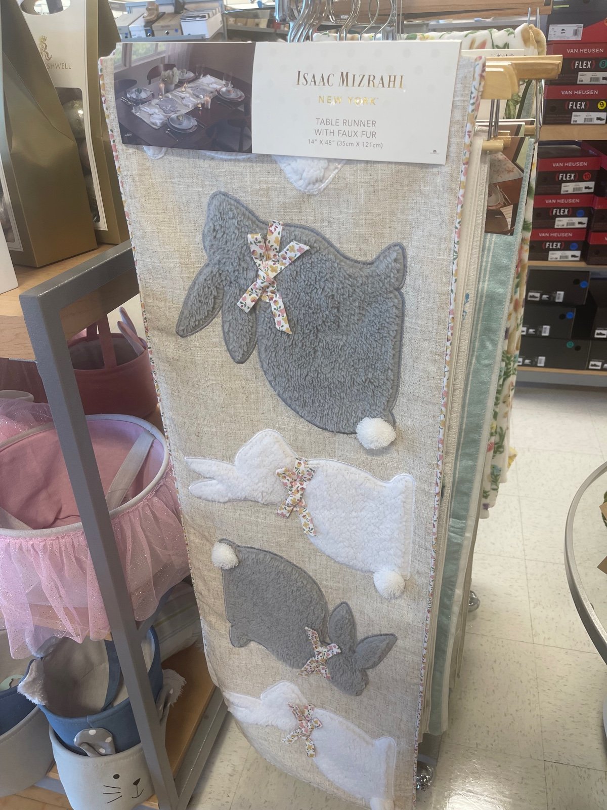 Isaac Mizrahi Easter Spring Table Cloth Runner - Bunny