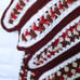 Vintage 80s Crochet Afghan Blanket Bedspread Throw 66x53 Scallop Country Autumn
