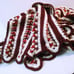 Vintage 80s Crochet Afghan Blanket Bedspread Throw 66x53 Scallop Country Autumn