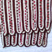 Vintage 80s Crochet Afghan Blanket Bedspread Throw 66x53 Scallop Country Autumn