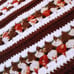 Vintage 80s Crochet Afghan Blanket Bedspread Throw 66x53 Scallop Country Autumn