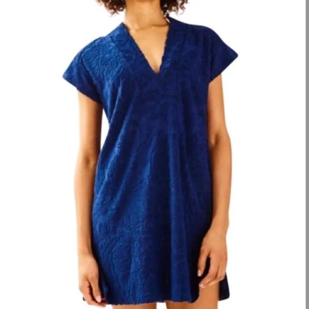 Lilly Pulitzer Finsbury Cover-Up Too Much Bubbly Jacquard White L