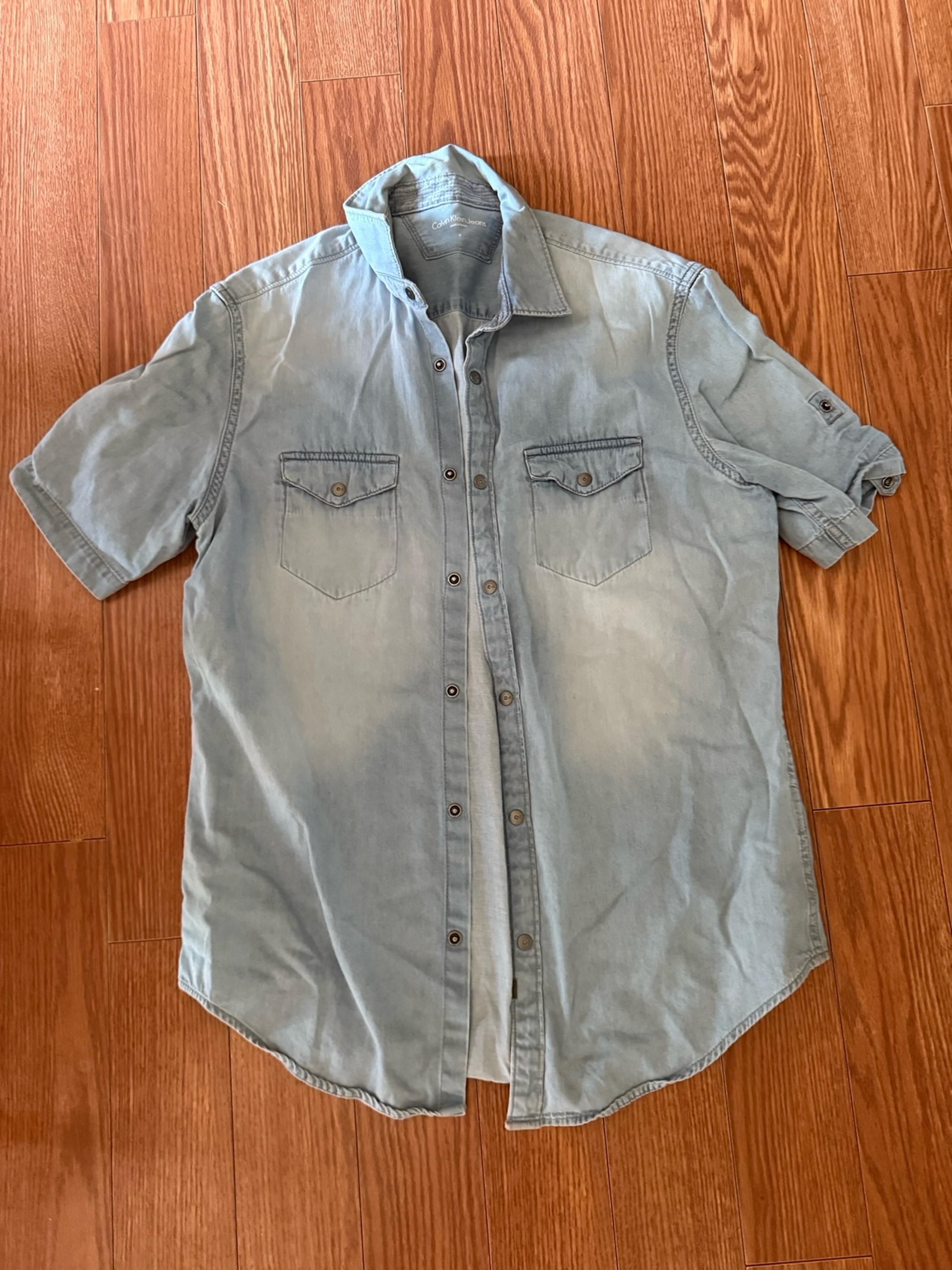 Calvin Klein Jeans Oversized Short Sleeve Button Down Shirt -S