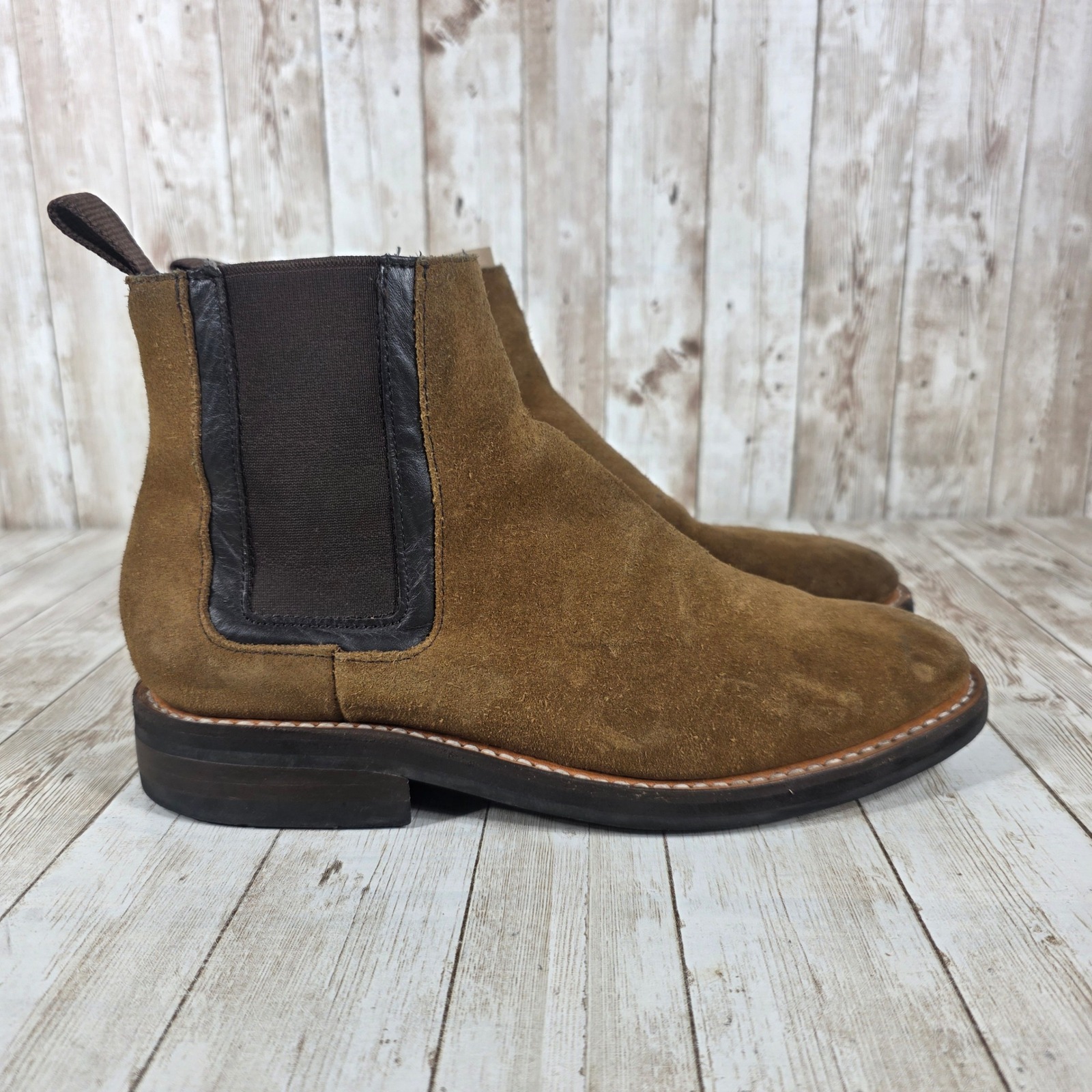 Thursday Everyday Chelsea Boots Suede Ankle Pull On Brown Women's Size 6