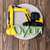 Excavator Nursery Name Sign