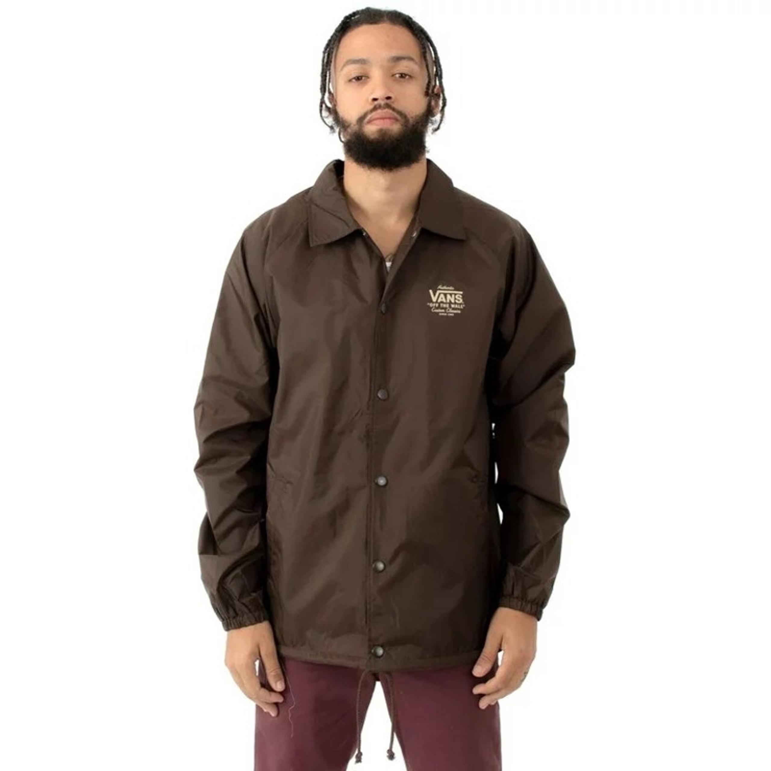 Vans Men's Jacket Torrey Demitasse Windbreaker Lined Brown Size Medium