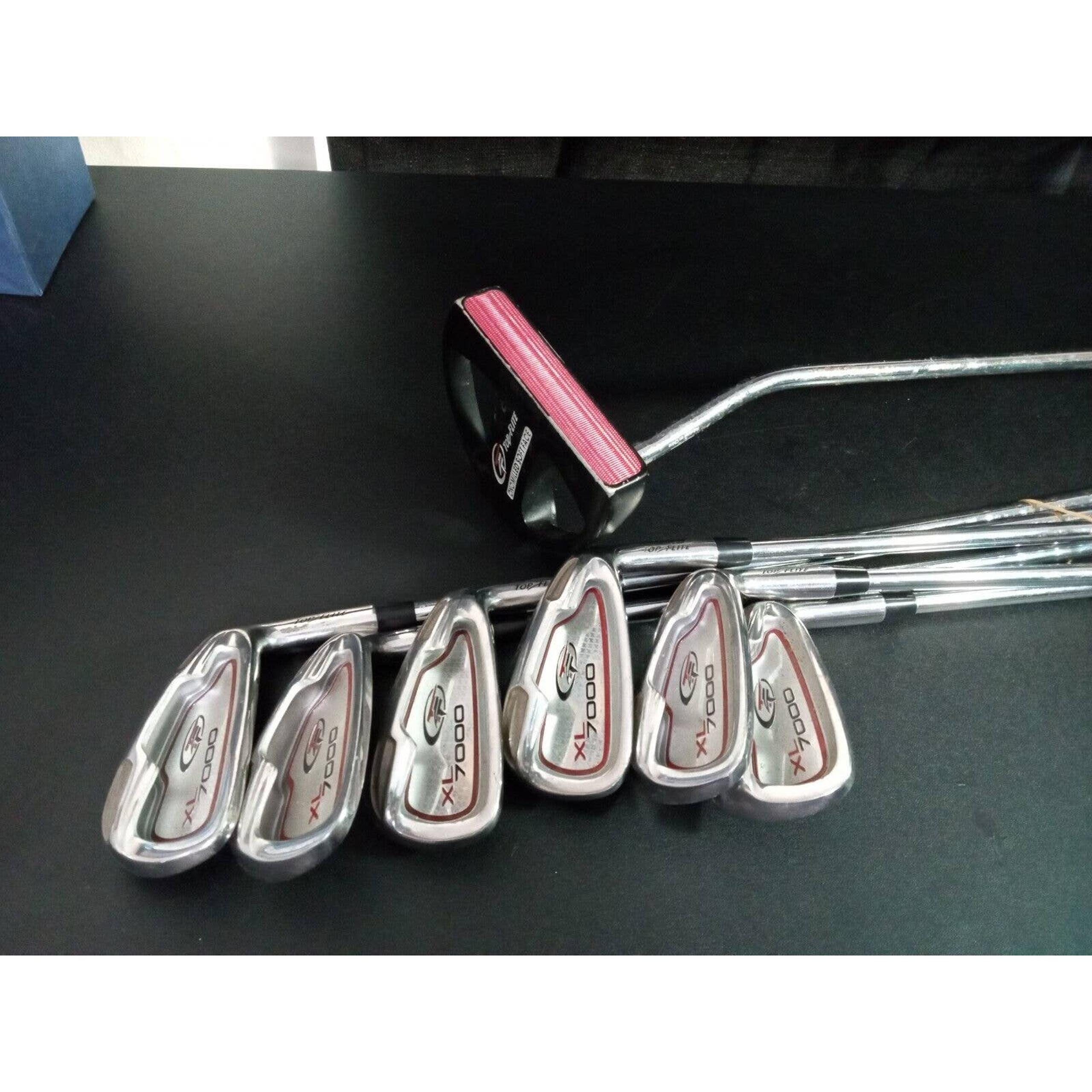 Top Flite XL 7000 Irons 6, 7, 8, 9 and Pitching, Sand Wedge, Putter, Steel Right