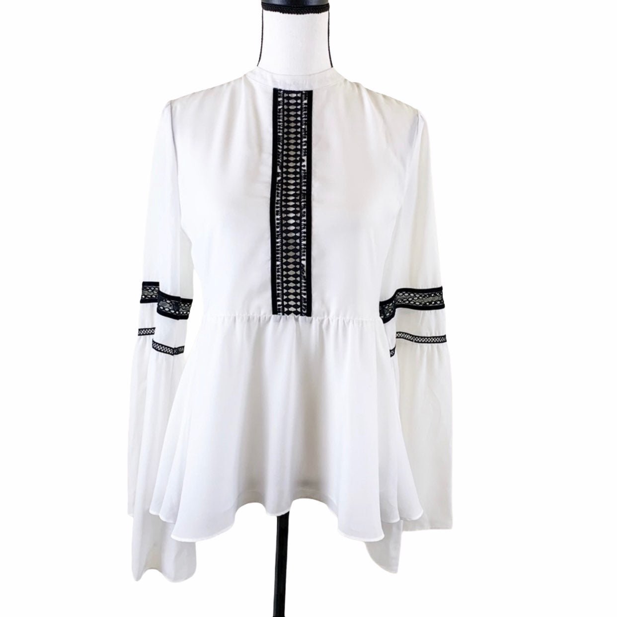 Show Me Your Mumu Flounce Sleeve Tunic New Women's White Size Small