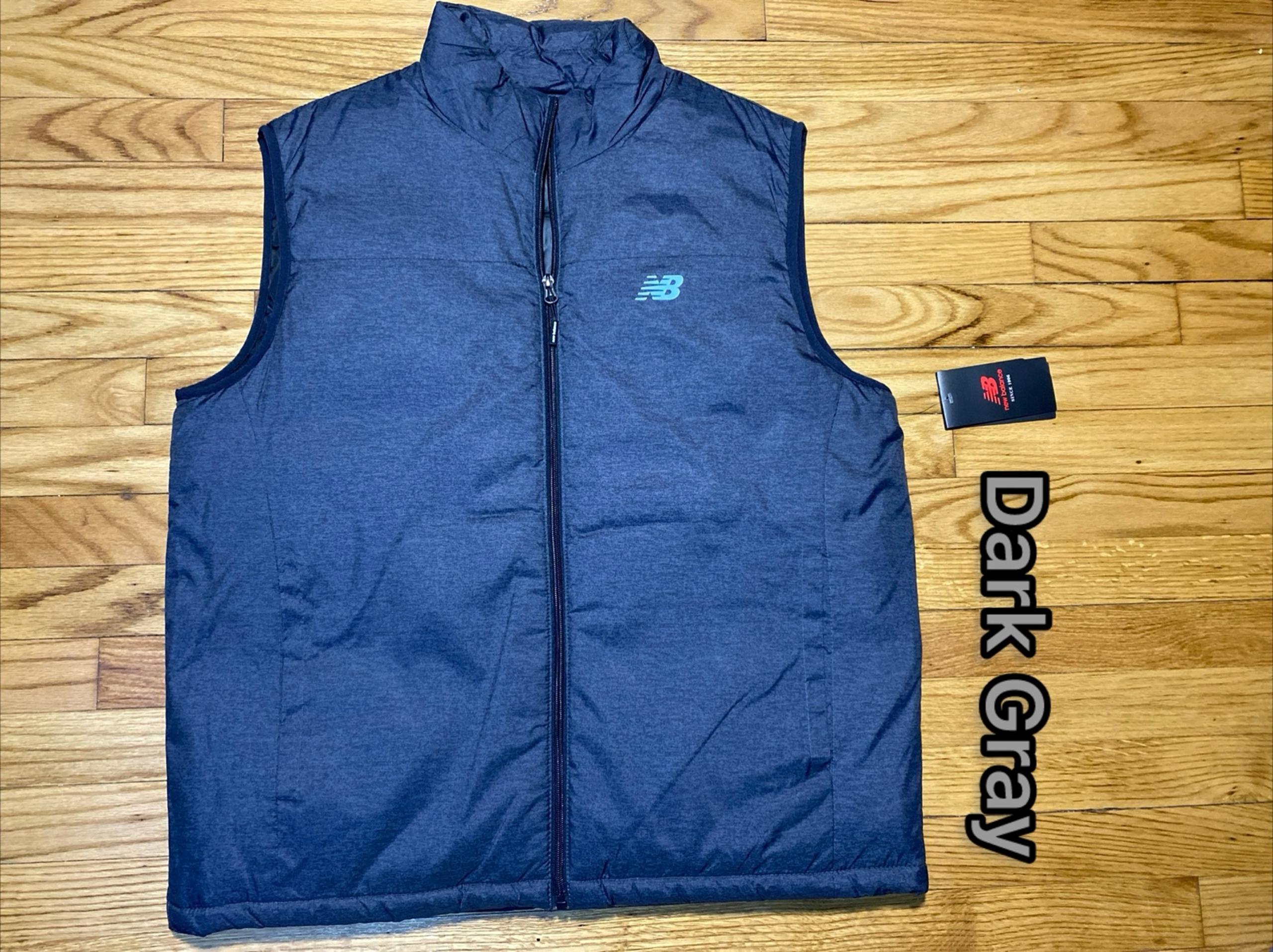 New Balance Tech Vest charcoal Gray Men’s Sz large New!