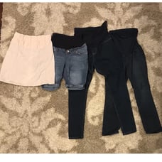 Lot Of 4 Maternity/Bottom Jeans SMALL