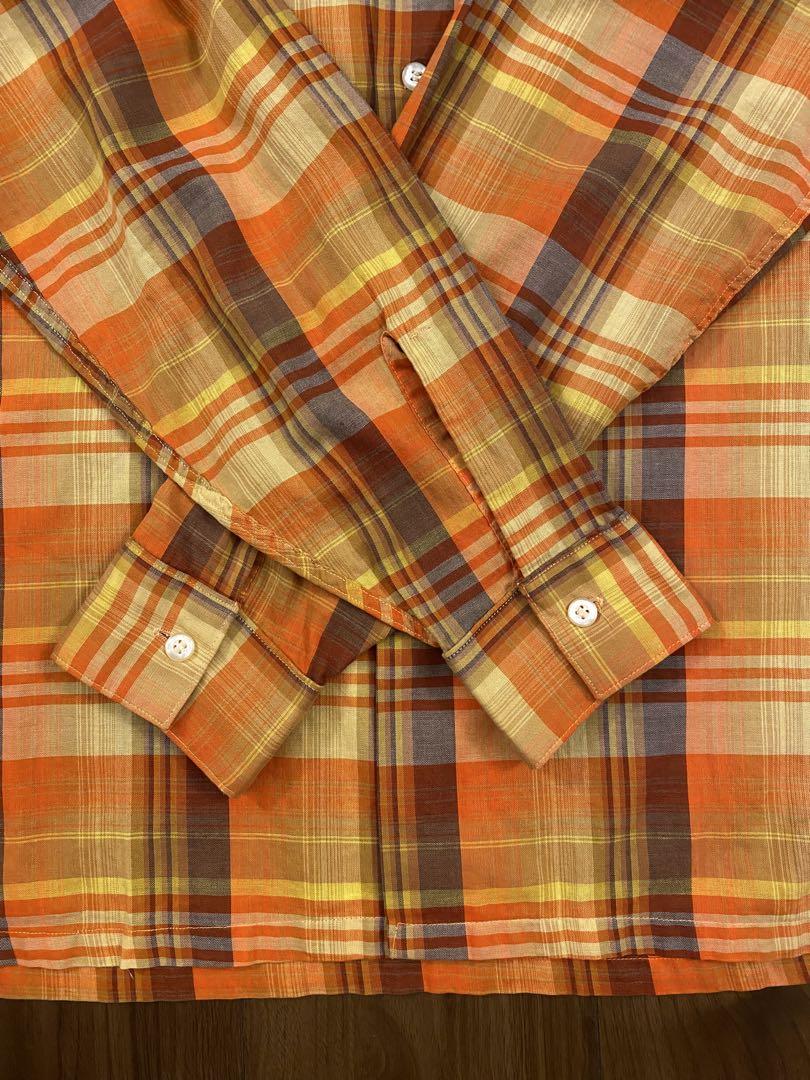 VAN HEUSEN Van Heusen 60s Open Collar Shirt, OMBRE, Size M