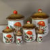 MCM Sears and Roebuck Merry Mushroom Canister Set With S/P Shakers