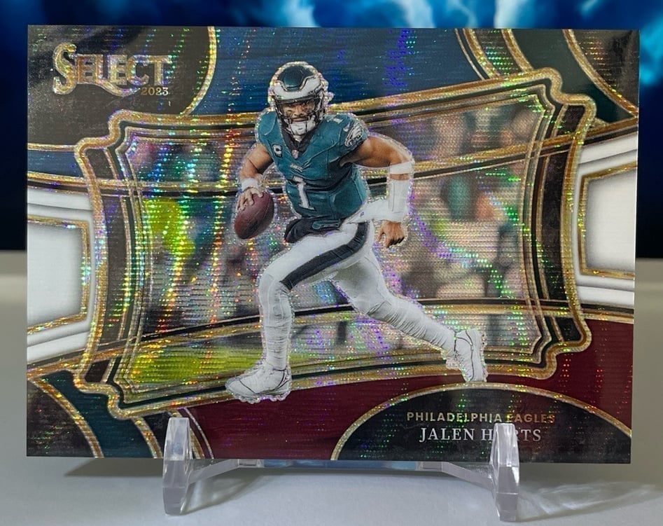 Jalen Hurts 2023 Panini Select Field Level Tri Color Prizm 02/75 No. 376