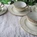 Vintage NORITAKE Savannah Teacup Made in Japan with Halls of Ivy Plates. Set 4.