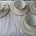 Vintage NORITAKE Savannah Teacup Made in Japan with Halls of Ivy Plates. Set 4.