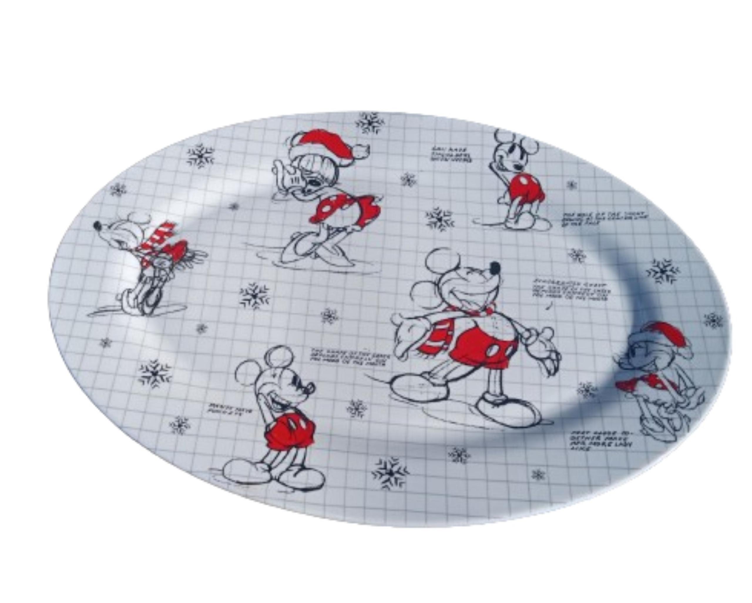 DISNEY Sketch Oval Serving Platter