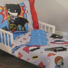4 pc Justice League Toddler Bed Set NIP