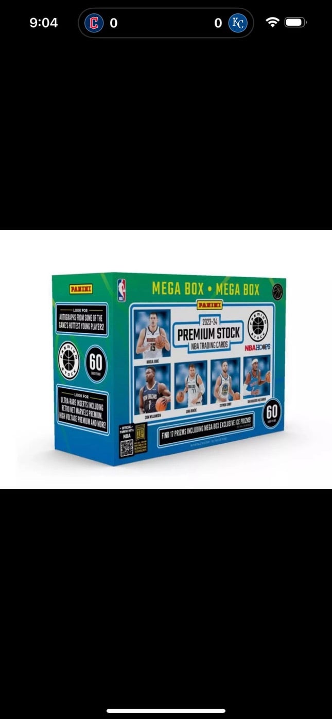 2023-24 Panini Hoops Premium Stock Basketball Factory Sealed Mega Box