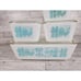 Vintage Pyrex Amish Butterprint Refrigerator Set Turquoise 501 502 503