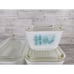 Vintage Pyrex Amish Butterprint Refrigerator Set Turquoise 501 502 503