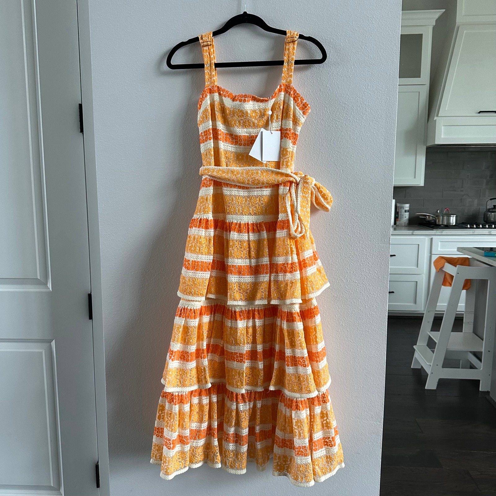ZIMMERMANN JUDE TIERED LACE DRESS