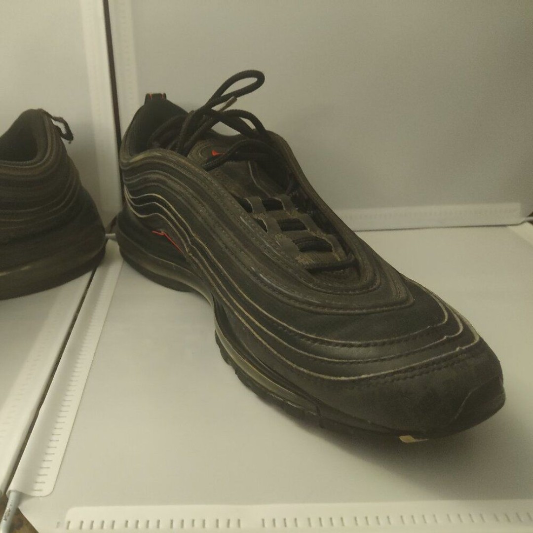 公式正規品!★AIR MAX 97 ALL-OVER PRINT BLACK RED Nike Air Max 97: All-Over Print Black Red Size 10.5