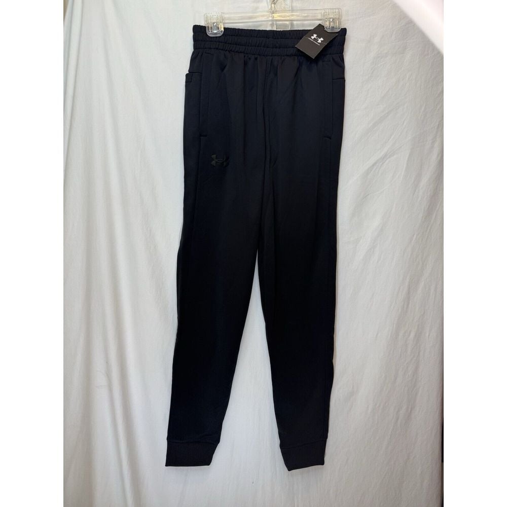 Under Armour Mens Fleece Joggers Size XXL Black Loose For Drawstring NWT
