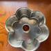 Vintage Aluminum Flower Daisy Angel Food Bundt Cake 2 Piece Tube Pan