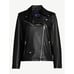 NEW Scoop Women's Black Soft Faux Leather Moto Jacket, Sz XL (16-18), 45