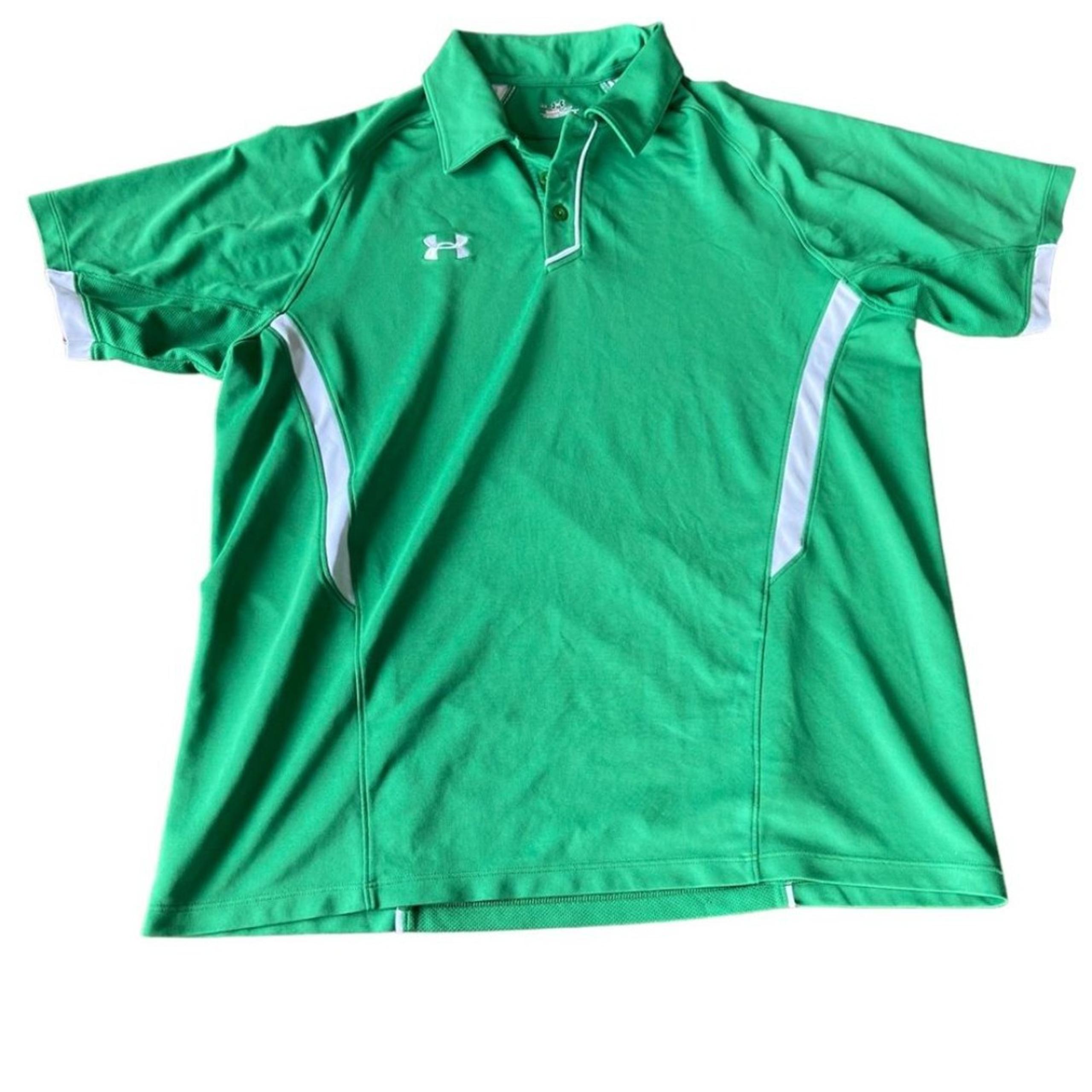 Under Armour Men’s Green Polo Performance Golf Athletic Shirt, size L