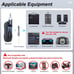 KIMAFUN Lavalier Wireless Microphone, Work 8hs/165FT Range Rechargeable Transmit