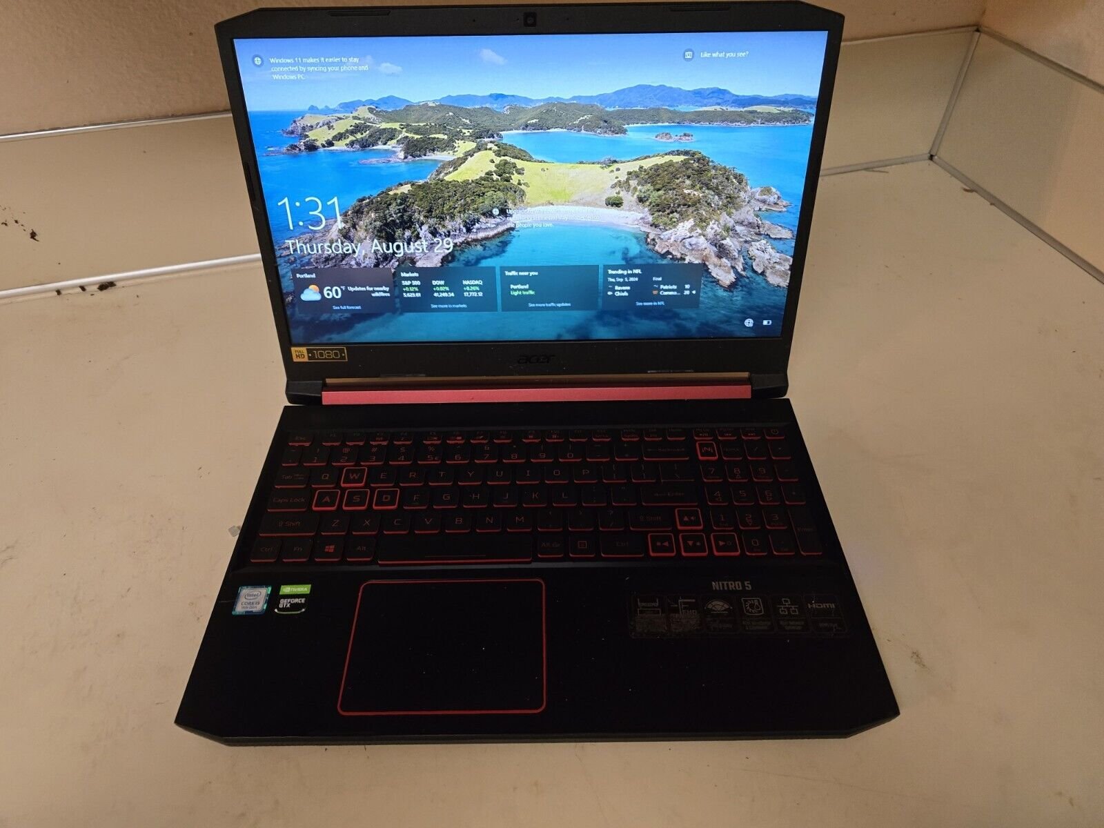 Acer Nitro 5 AN515-54-5812 15.6 (256GB, Intel Core i5 9th Gen, 8GB RAM) GTX 1050