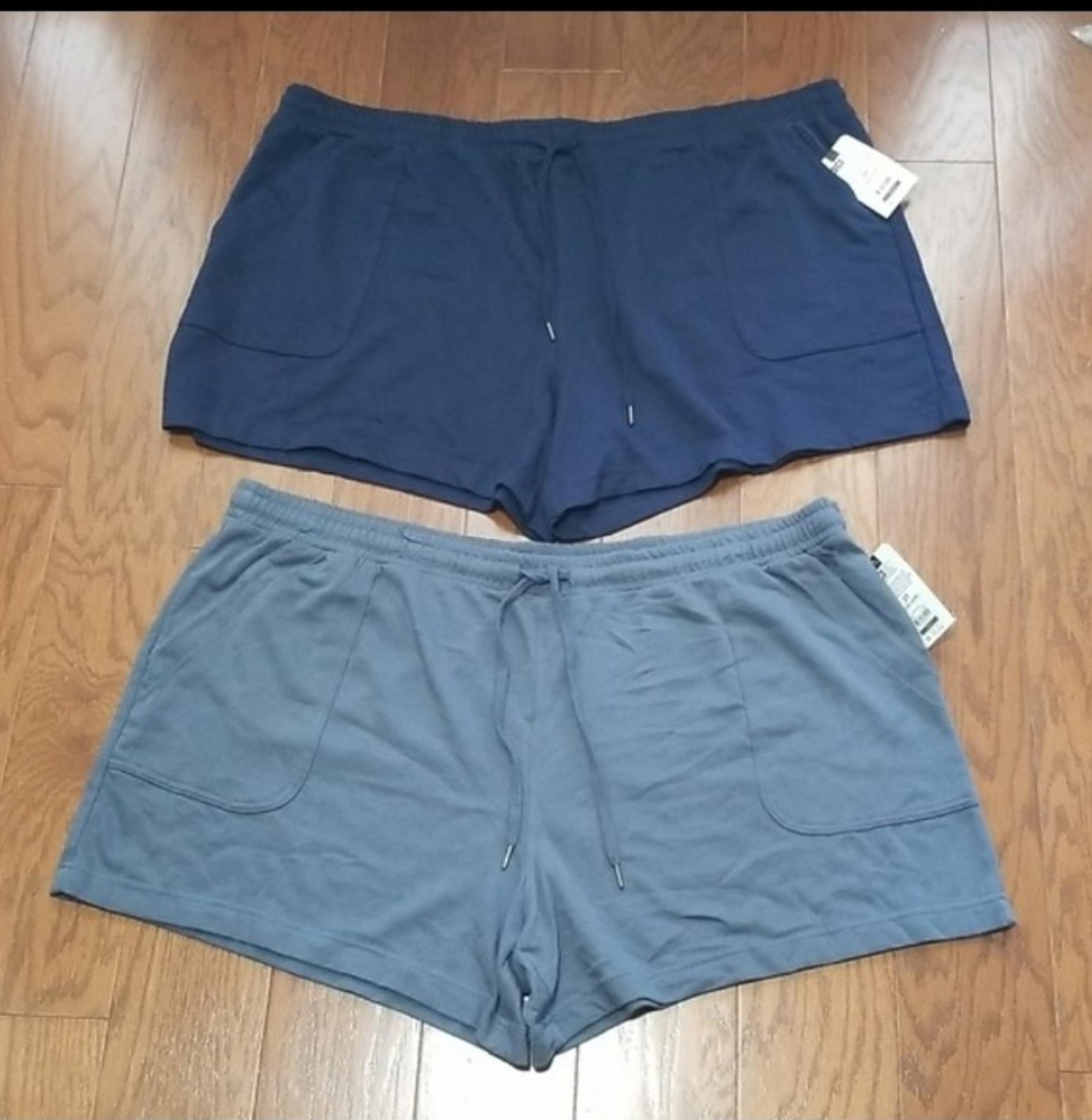 NEW! Terra & Sky Pull-on Blue and Gray Shorts sz 3X NWT