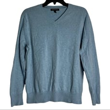 Banana Republic V-Neck Sweater in Blue Size M
