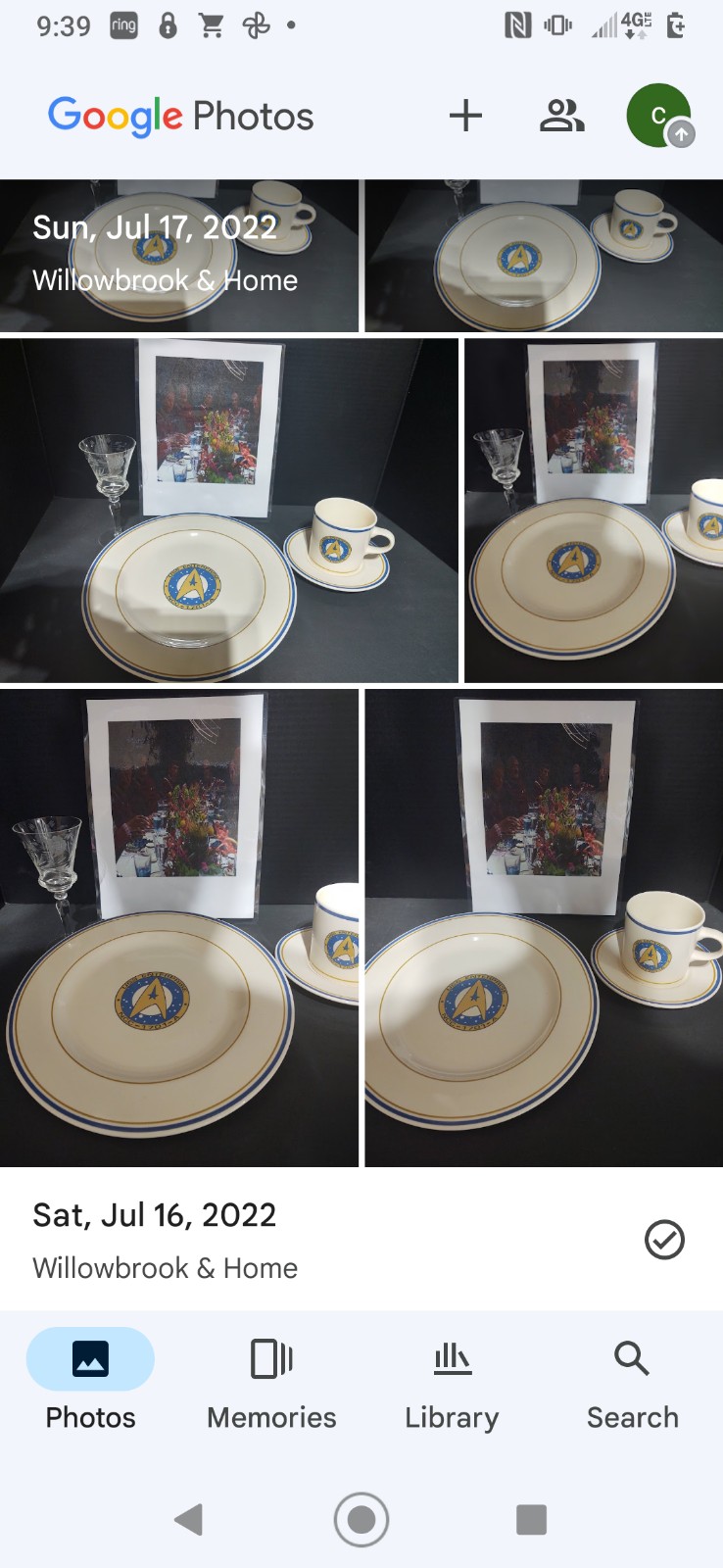Star Trek dinner plate set