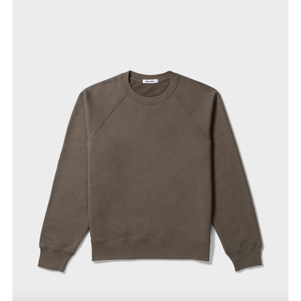 BODY OF WORK Aster Organic Cotton Clay Raglan Long Sleeve Sweatshirt L Unisex