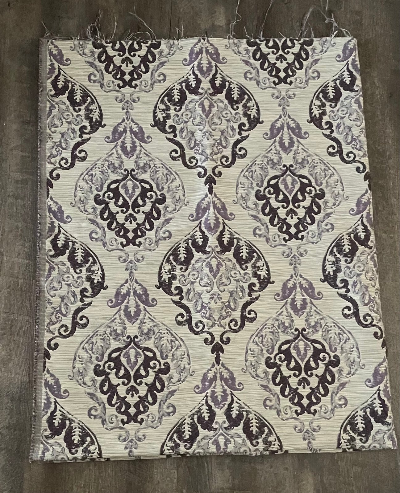 Vintage Upholstery Hancock Fabric Fleur de lis flowers