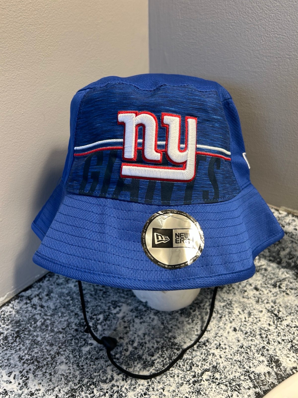 NFL NEW ERA NY GIANTS FISHERMAN BUCKET HAT ONE SIZE WITH DRAWSTRING