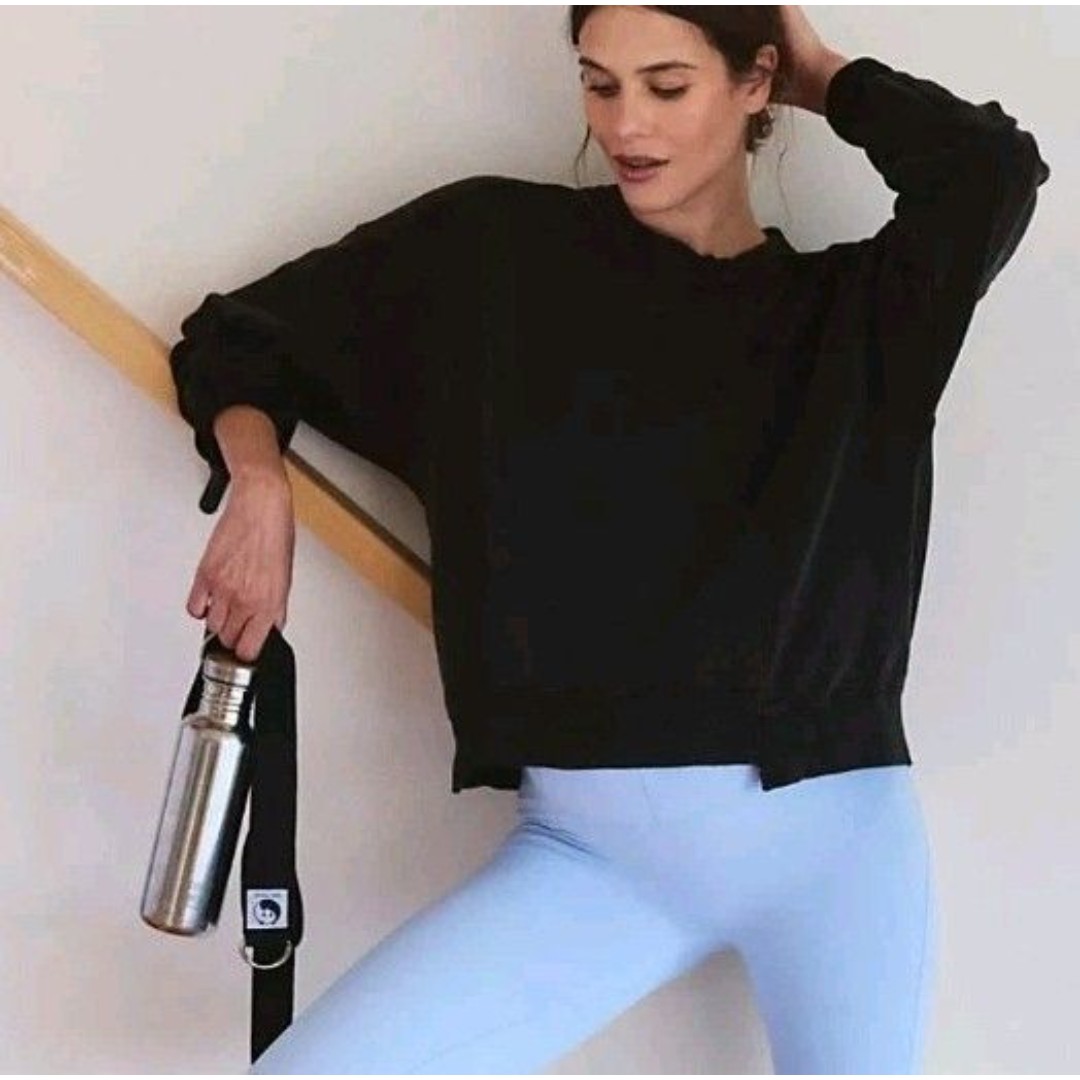 FP Movement x Hatch Intercept Maternity Pullover Sweatshirt black Size Med NWT