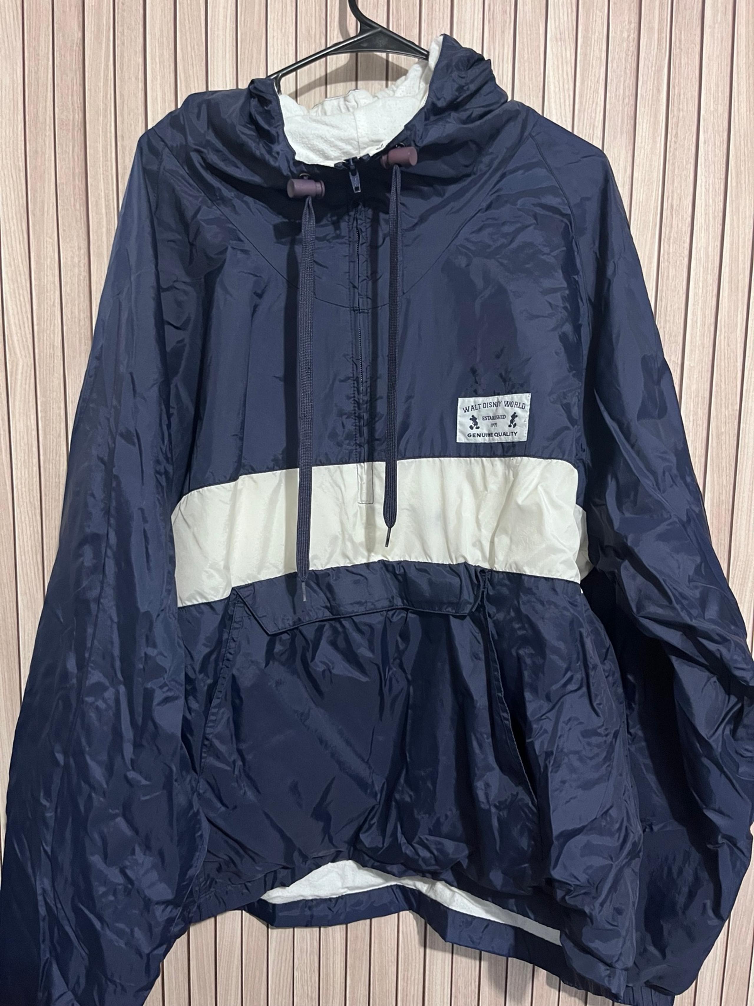 Disney world Mickey windbreaker anorak hoodie men’s 2XL blue