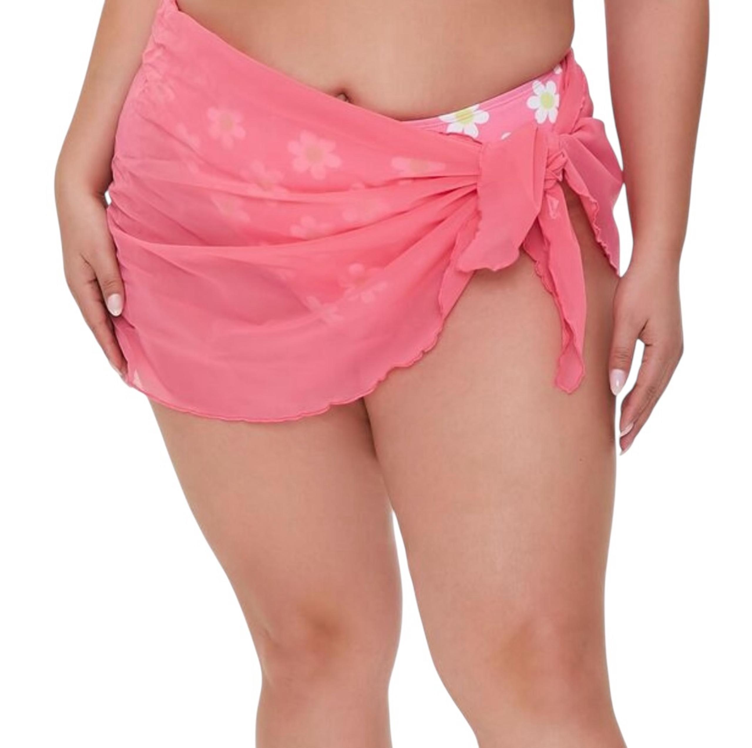 FOREVER 21 PLUS Pink Size Mesh Swim Cover Up Women's Size 3X NWT