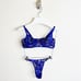 Purple & Gold Floral Lace Underwire Bra & Adjustable Panty Lingerie Set