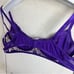 Purple & Gold Floral Lace Underwire Bra & Adjustable Panty Lingerie Set