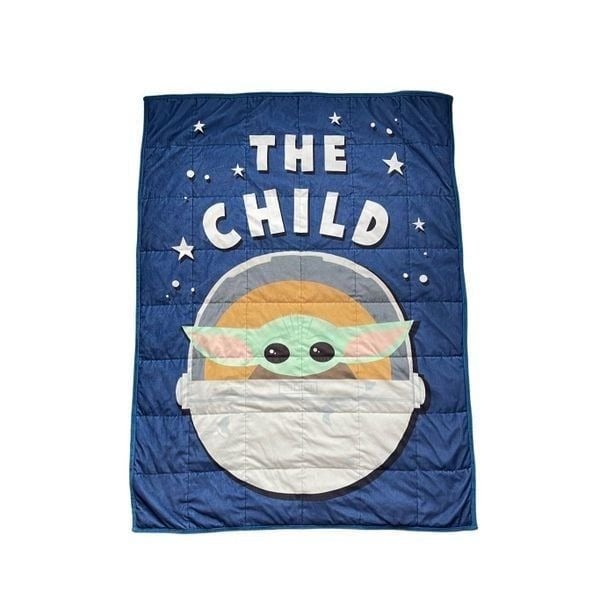 Star Wars Kids Blue Mandalorian Grogu The Child Weighted Blanket 5lbs 36 x48