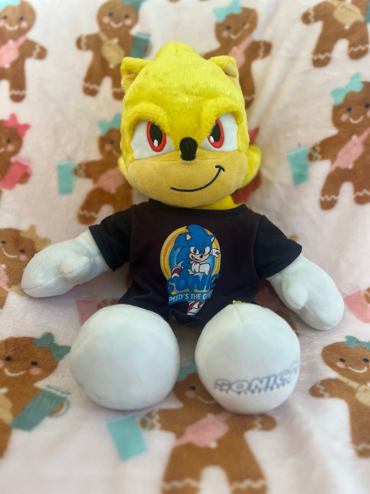 Sonic The Hedgehog 2 Build A Bear Super Sonic Yellow Plush 17