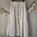 Anthropologie Maeve Vanderbilt Eyelet White Button Down Midi Skirt Boho Coquette