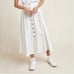 Anthropologie Maeve Vanderbilt Eyelet White Button Down Midi Skirt Boho Coquette